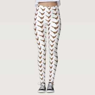 tecknad av fasaner med ring-haltig fasan leggings