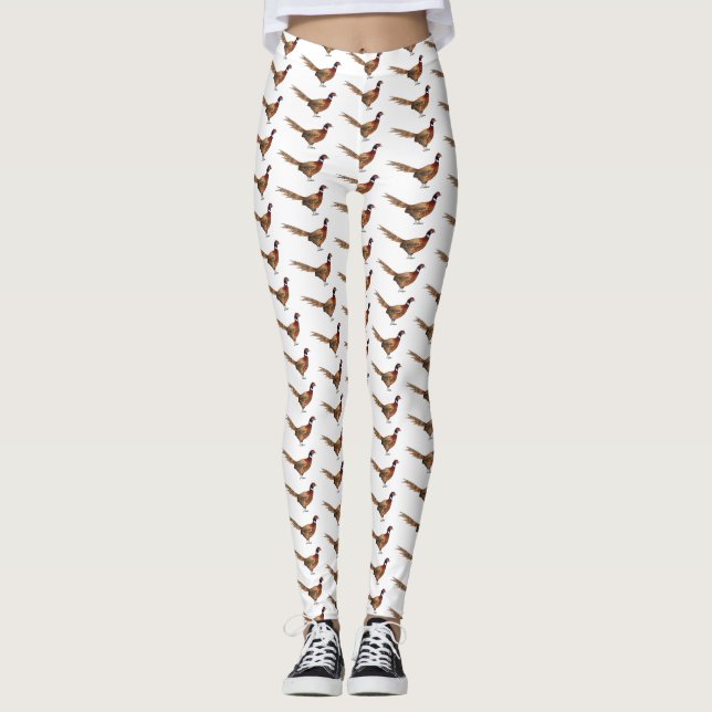 tecknad av fasaner med ring-haltig fasan leggings (Framsida)