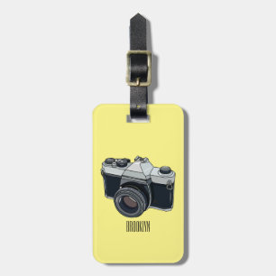 Tecknad av filmkamera bagagebricka