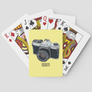 Tecknad av filmkamera casinokort