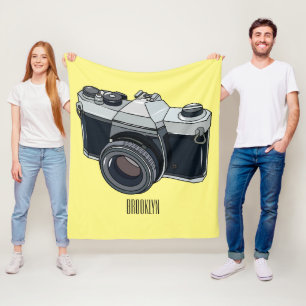 Tecknad av filmkamera fleecefilt