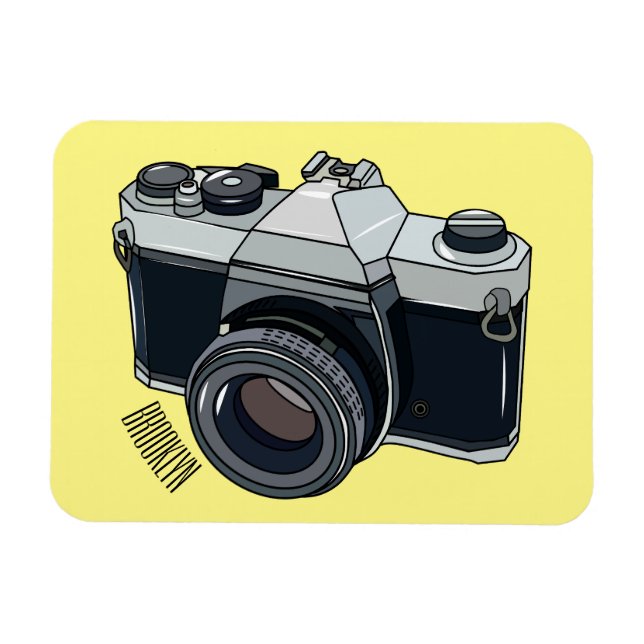 Tecknad av filmkamera magnet (Horisontell)