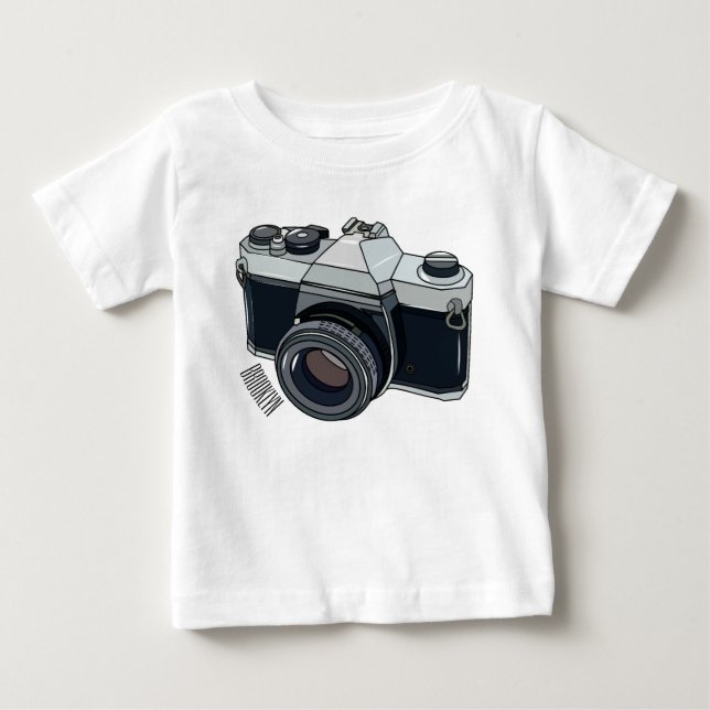 Tecknad av filmkamera t shirt (Framsida)