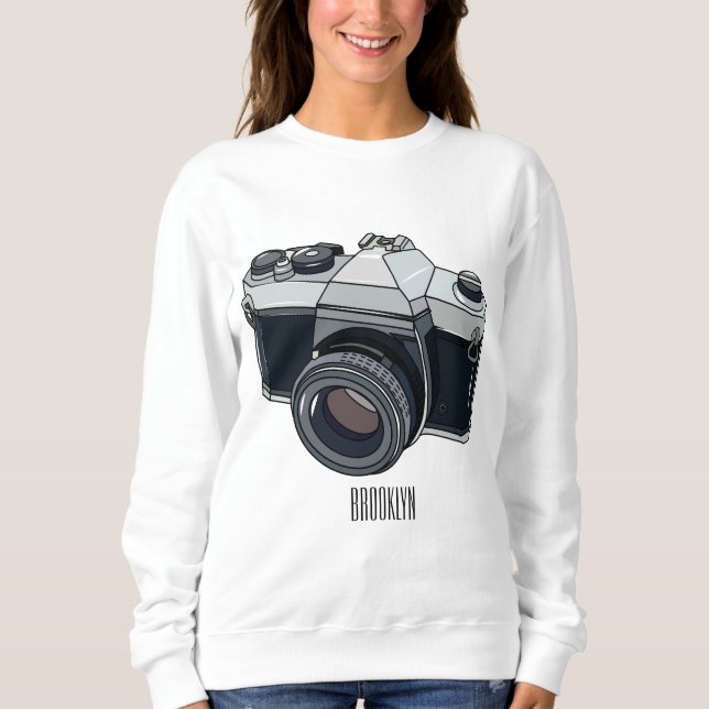 Tecknad av filmkamera t shirt (Framsida)