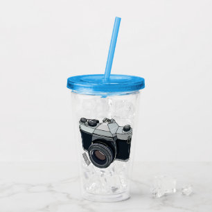 Tecknad av filmkamera take away mugg