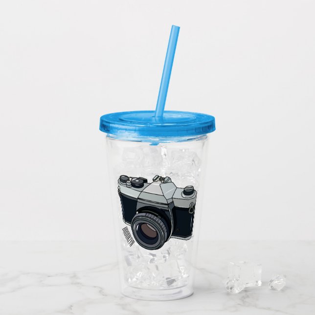 Tecknad av filmkamera take away mugg (Baksida Ice)