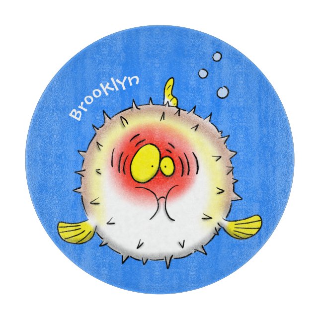 Tecknad av fisk av porcupin (Framsidan)