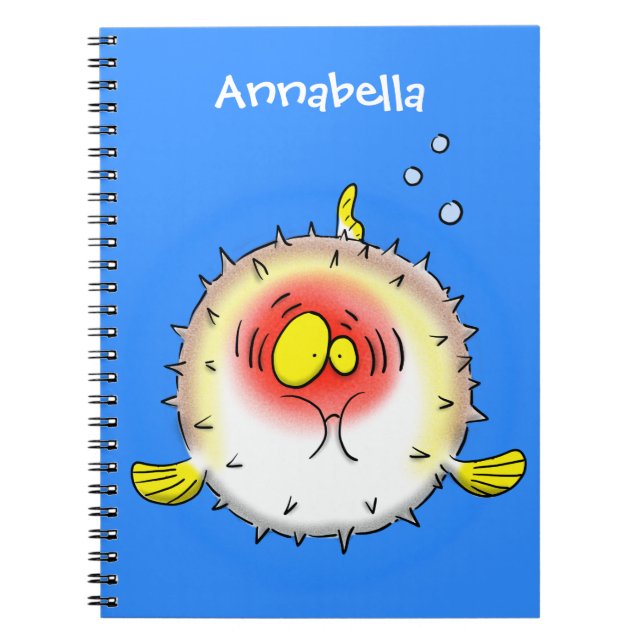 Tecknad av fisk av porcupin anteckningsbok (Framsidan)