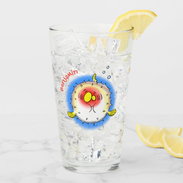 Tecknad av fisk av porcupin glaskopp (Bakside Is)