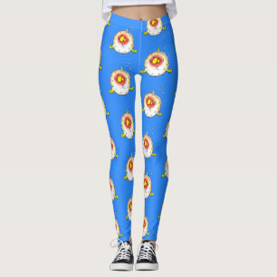 Tecknad av fisk av porcupin leggings