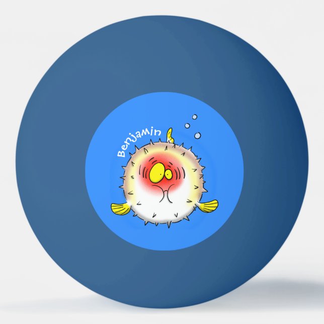 Tecknad av fisk av porcupin pingisboll (Framsidan)