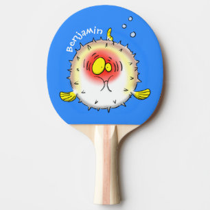 Tecknad av fisk av porcupin pingisracket