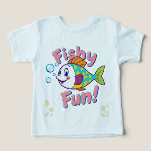 Tecknad av fiskfisk, Roligt, fiskäljare" T-Shirt