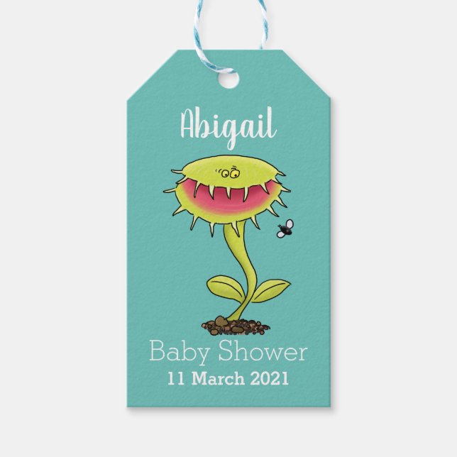 Tecknad av flodfälla i Venus Presentetikett (Framsidan)