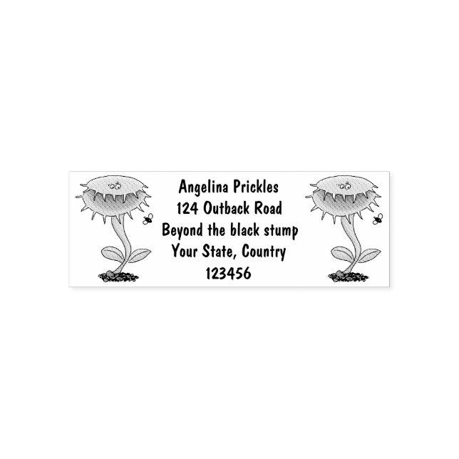 Tecknad av flodfälla i Venus Självfärgande Stämpel (Design)