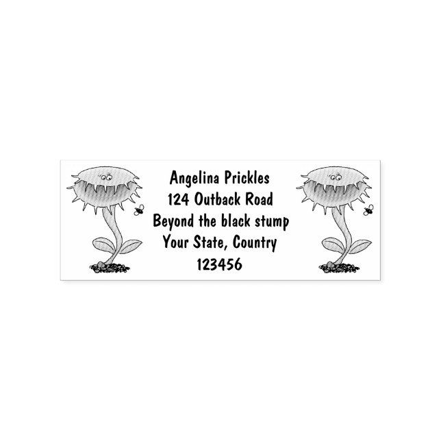 Tecknad av flodfälla i Venus Stämpel (Tryck)