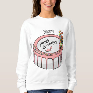 Tecknad av födelsedagstårkaka t shirt