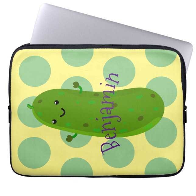 Tecknad av  för Cute lycklig-väljaren Laptop Fodral (Framsidan)