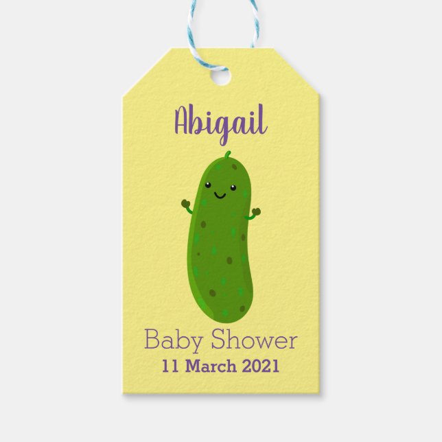 Tecknad av  för Cute lycklig-väljaren Presentetikett (Framsidan)