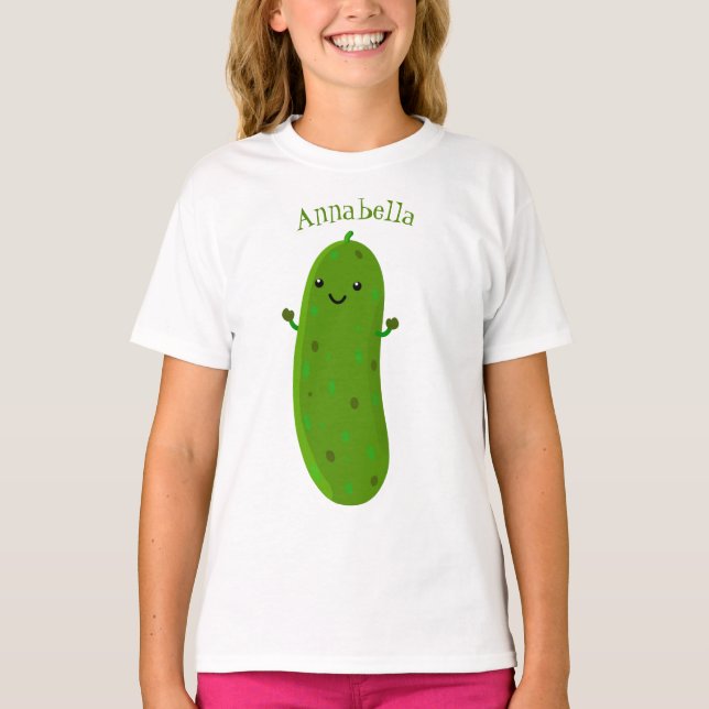 Tecknad av  för Cute lycklig-väljaren T Shirt (Framsida)