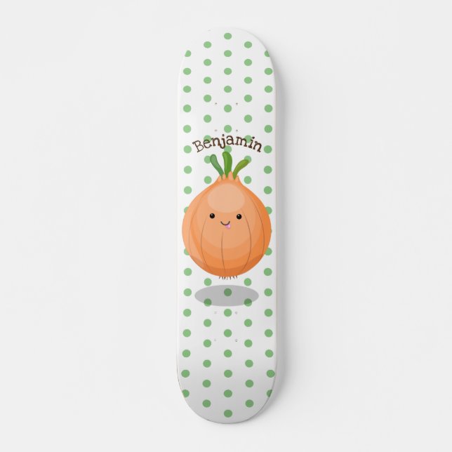 Tecknad av  för den gryniga grönten för lycklig-br mini skateboard bräda 18,5 cm (Framsida)