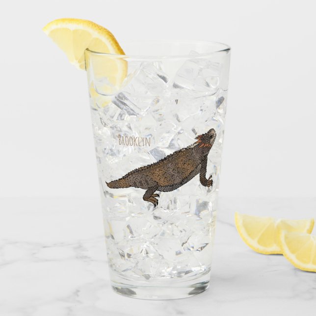 Tecknad av  för renad ödla glaskopp (Framsida Ice)