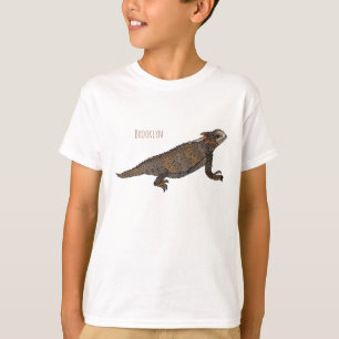 Tecknad av för renad ödla t shirt
