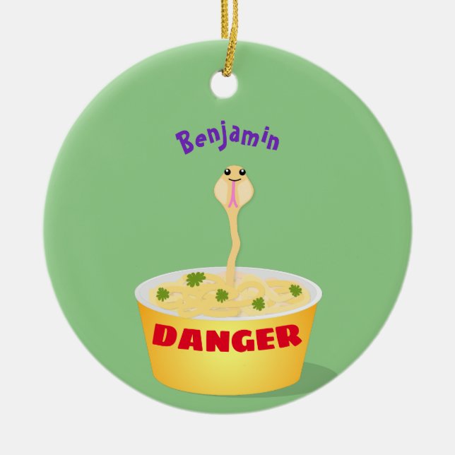 Tecknad av  för slemnodlarm i humor julgransprydnad keramik (Framsidan)