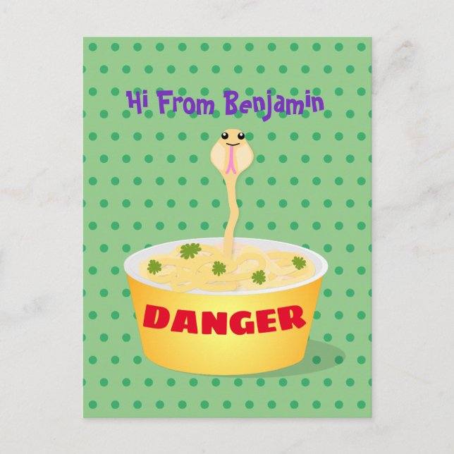 Tecknad av  för slemnodlarm i humor vykort (Framsida)