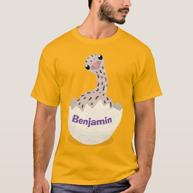 Tecknad av  för utkläckning av strutsar i baby t shirt (Framsida)