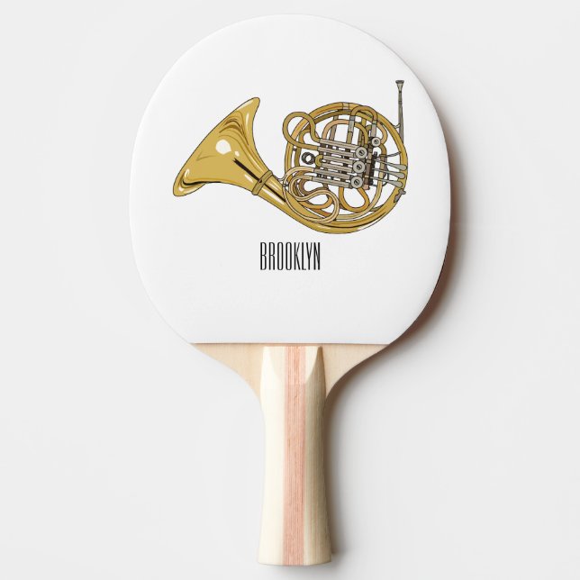 tecknad av franskens horn pingisracket (Framsidan)