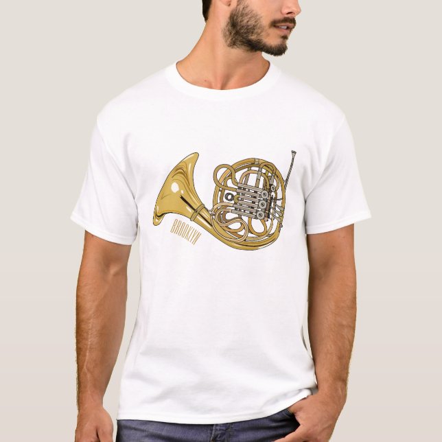 tecknad av franskens horn t shirt (Framsida)
