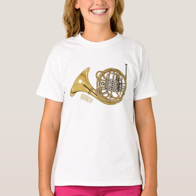 tecknad av franskens horn t shirt (Framsida)