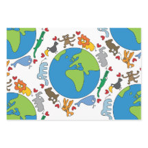 Tecknad av fred och Kärlek i världen