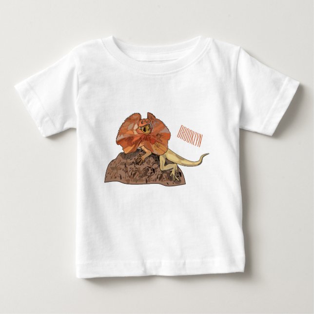 Tecknad av Frilled-nacke-ödla T Shirt (Framsida)