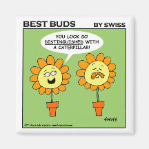 Tecknad av Funny Flowers Mustache CaterPelare
