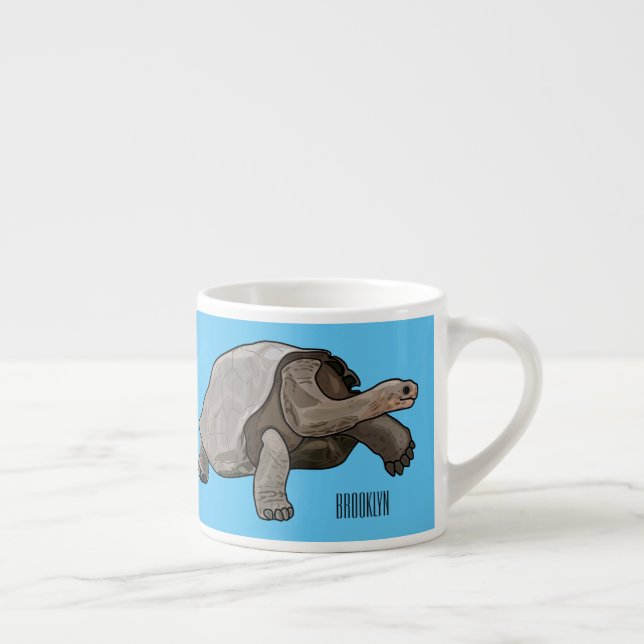 Tecknad av Galapagos sköldpadda Espressomugg (Höger)