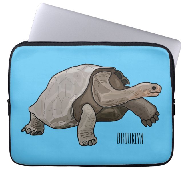Tecknad av Galapagos sköldpadda Laptop Fodral (Framsidan)