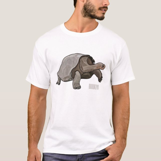 Tecknad av Galapagos sköldpadda T Shirt (Framsida)
