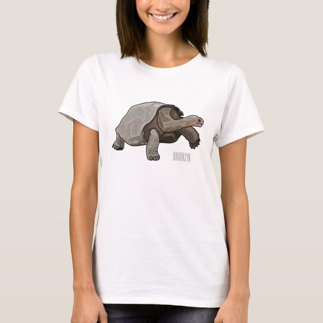 Tecknad av Galapagos sköldpadda T Shirt (Framsida)
