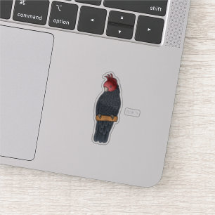 Tecknad av Gang gang cockatoo-fågel Klistermärken