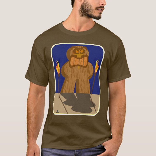 Tecknad   av Giant Tiki Game Biet T Shirt (Framsida)