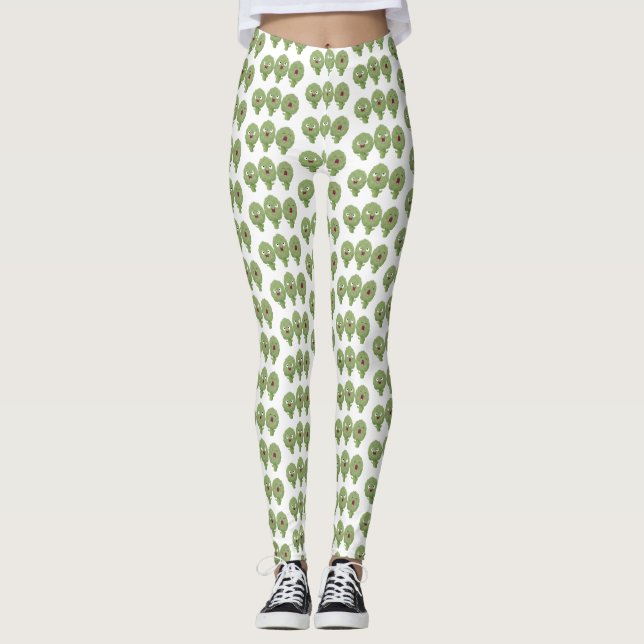 Tecknad av giftiga sötkronärtskockor leggings (Framsida)