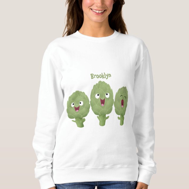 Tecknad av giftiga sötkronärtskockor t shirt (Framsida)