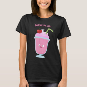 Tecknad av gräddfil för jordgubbsbär t shirt