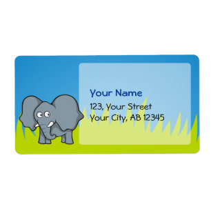 tecknad av grått-elefant fraktsedel