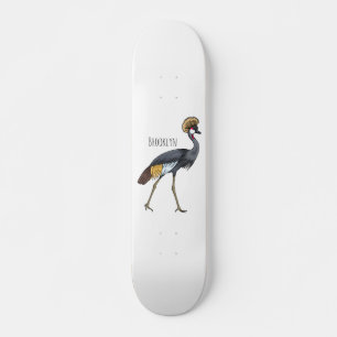 tecknad av grått-kranfågel mini skateboard bräda 18,5 cm