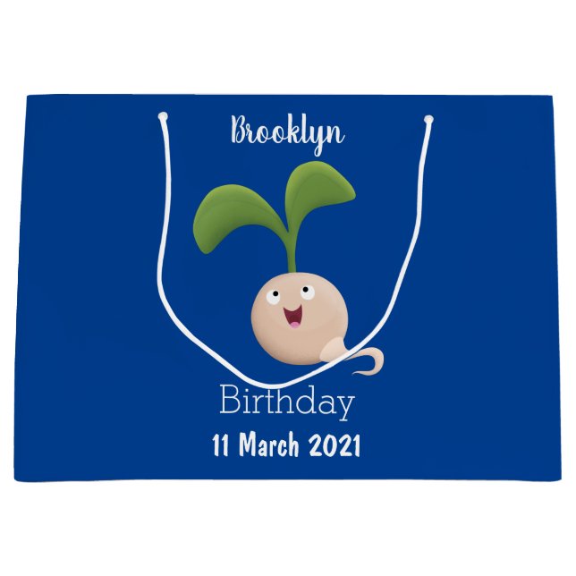 Tecknad av groddar för utsäde av Cute lycklig (Framsidan)