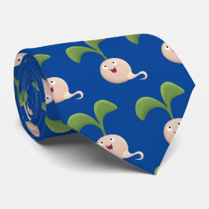 Tecknad av groddar för utsäde av Cute lycklig Slips