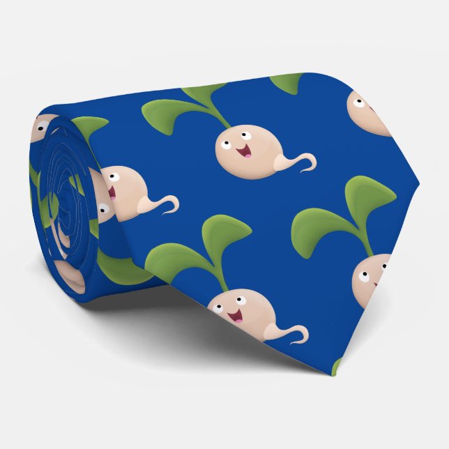 Tecknad av groddar för utsäde av Cute lycklig Slips (Rullad)